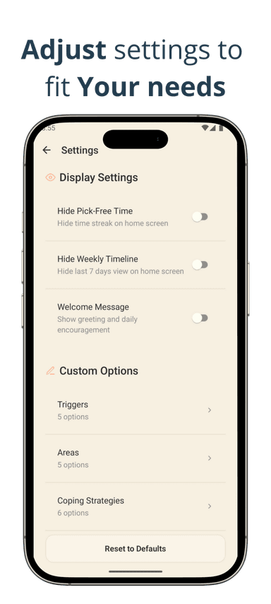 SkinAware Settings and Customization